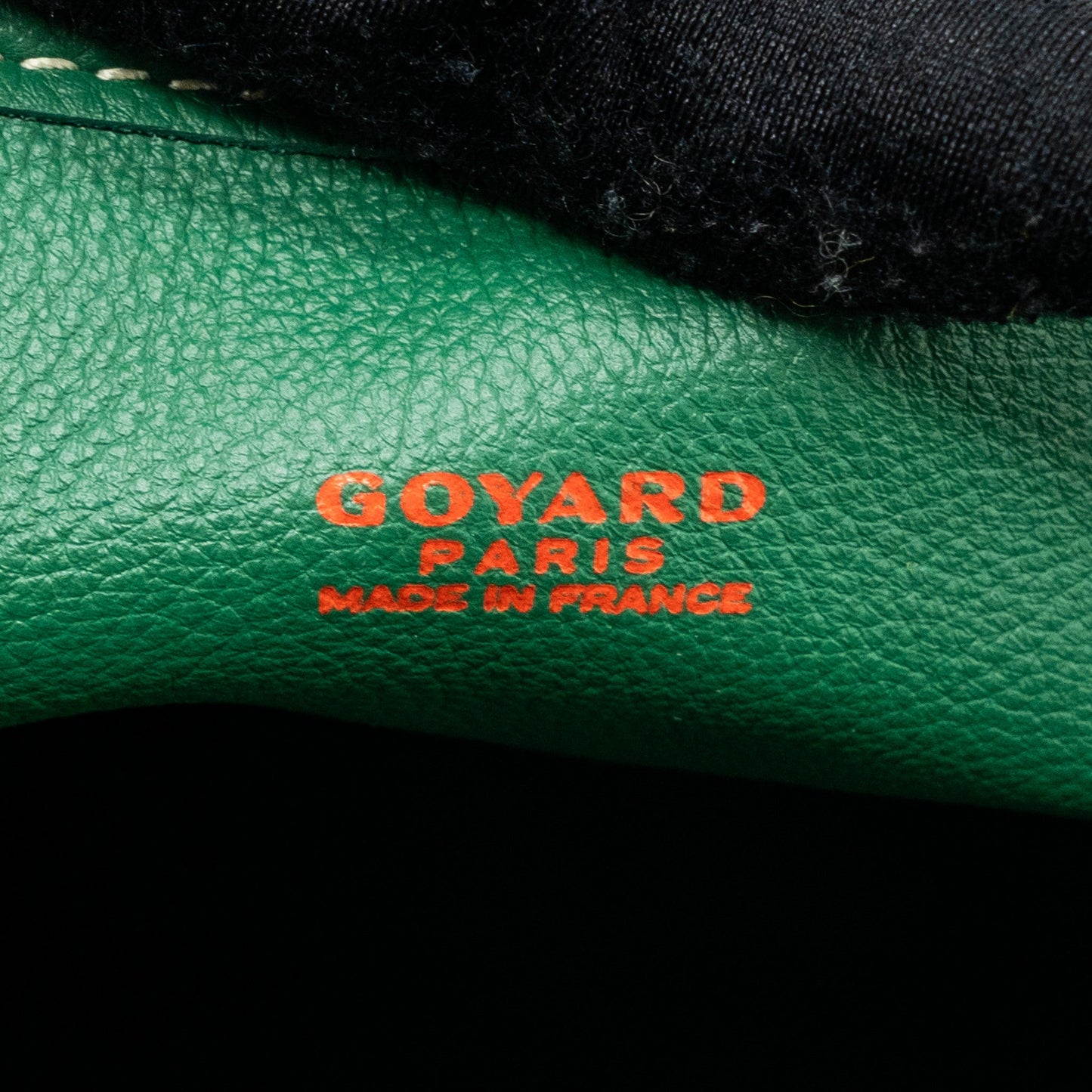 Goyard mini Anjou tote bag canvas / calfskin green SHW