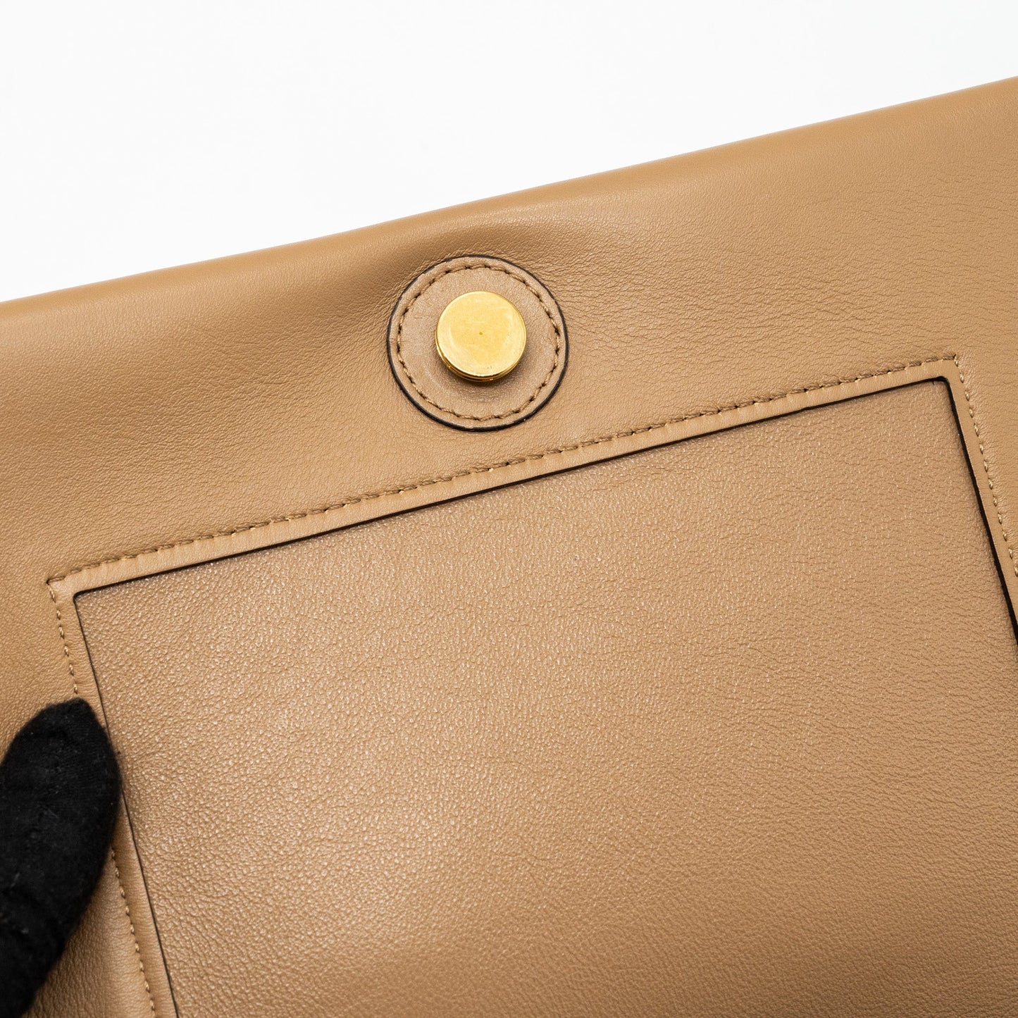 Celine Frame Bag Calfskin White/Brown GHW