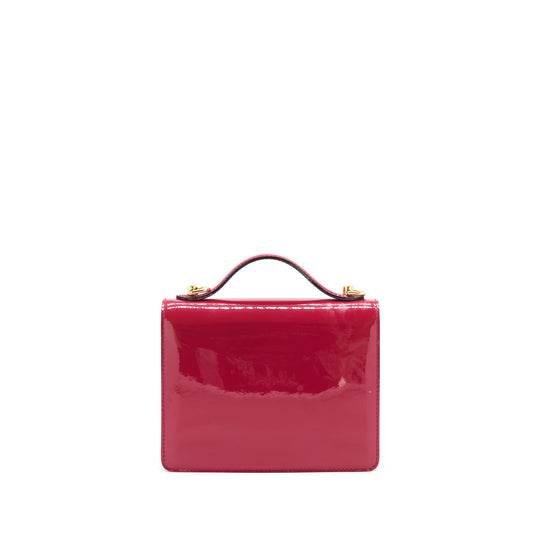 Louis Vuitton messenger bag crossbody patent Raspberry Red GHW