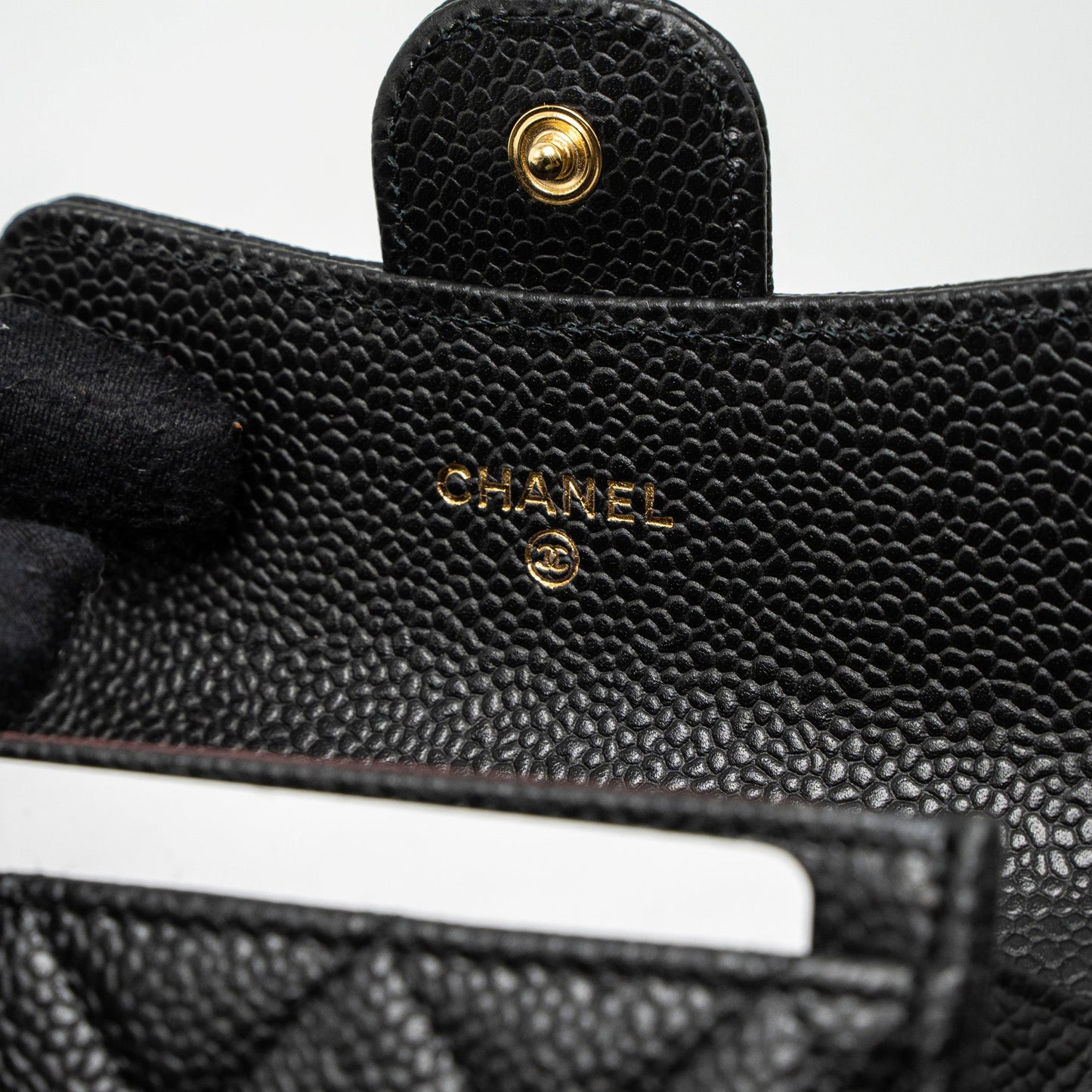 Chanel Classic Flap Card Holder Caviar Black GHW (Microchip)