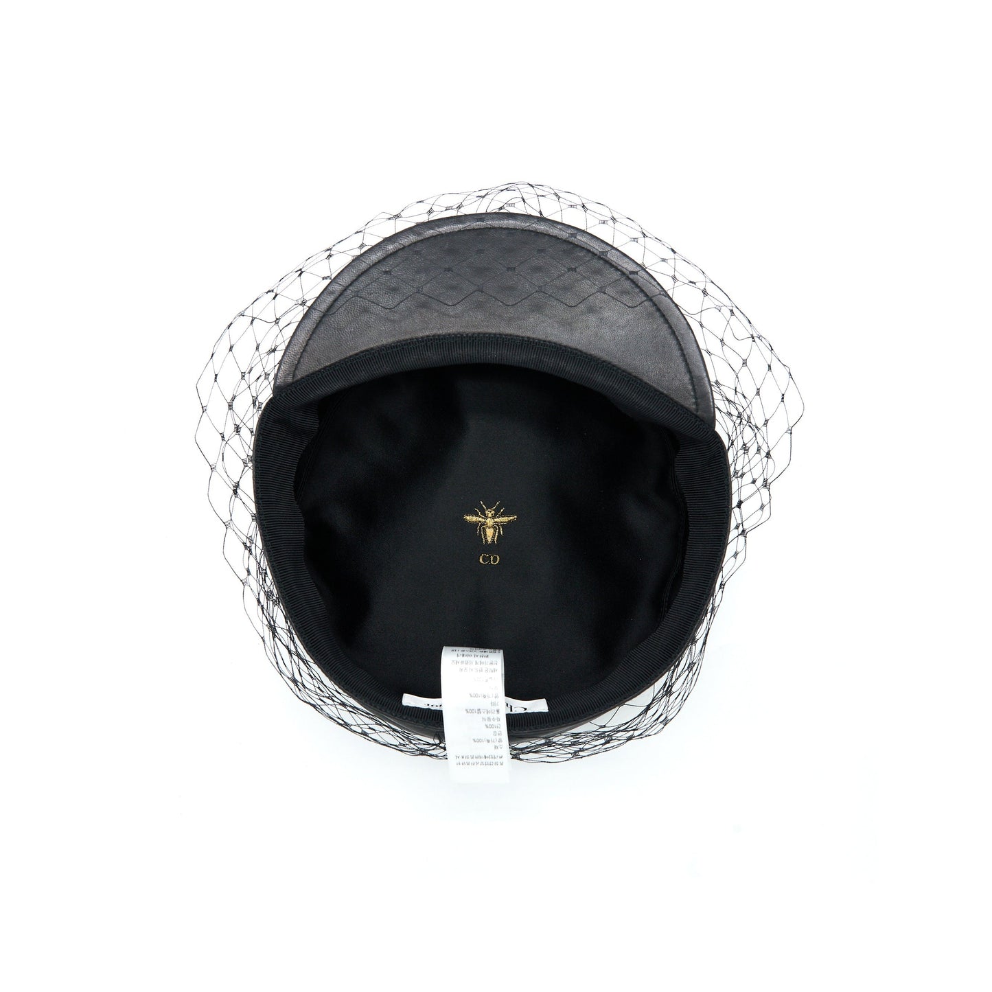 Luxury Dior Size 58 Paris Revolution Cap with Veil Back