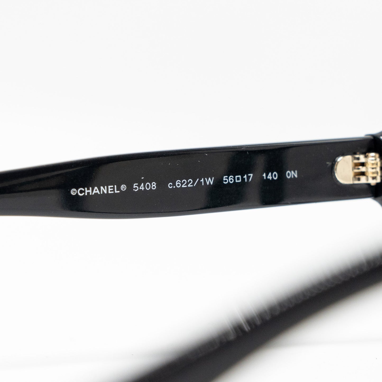 Chanel Letter Logo Square Glasses Black LGHW