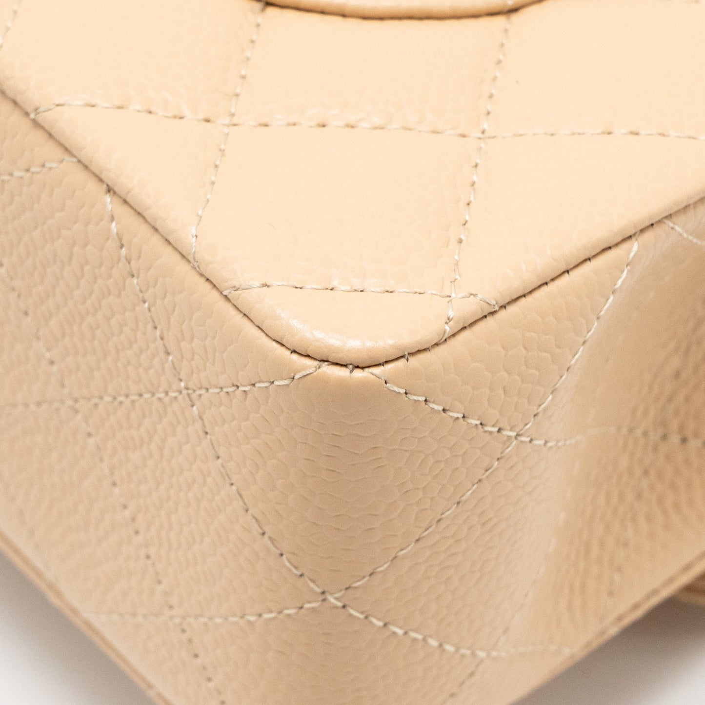 Chanel Small Classic Double Flap Bag Caviar Beige GHW (Microchip)