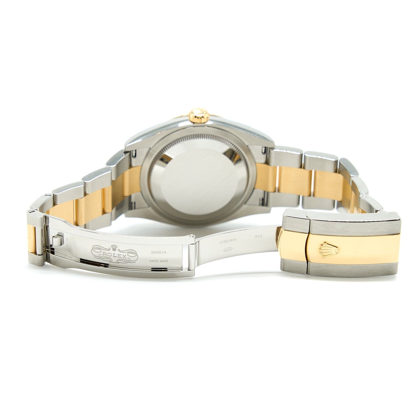 Rolex Datejust 36 Oyster Perpetual, Yellow Gold Features and Olive-Green Diamond Set, Oyster Bracelet Model 126233-0026