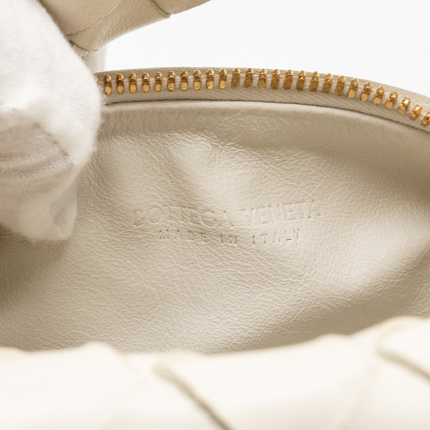 Bottega Veneta Mini Jodie lambskin white GHW