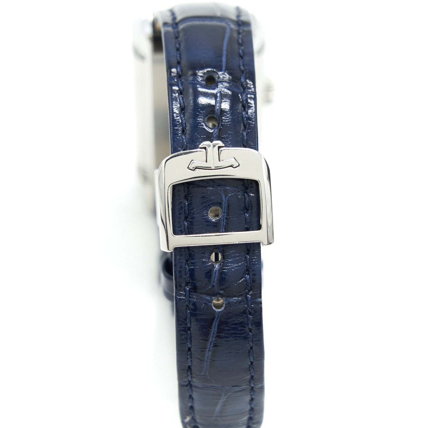 Jeager Lecoultre Reverse On Duet To Moon Stainless Steel Watch With Diamonds Model Q3358420