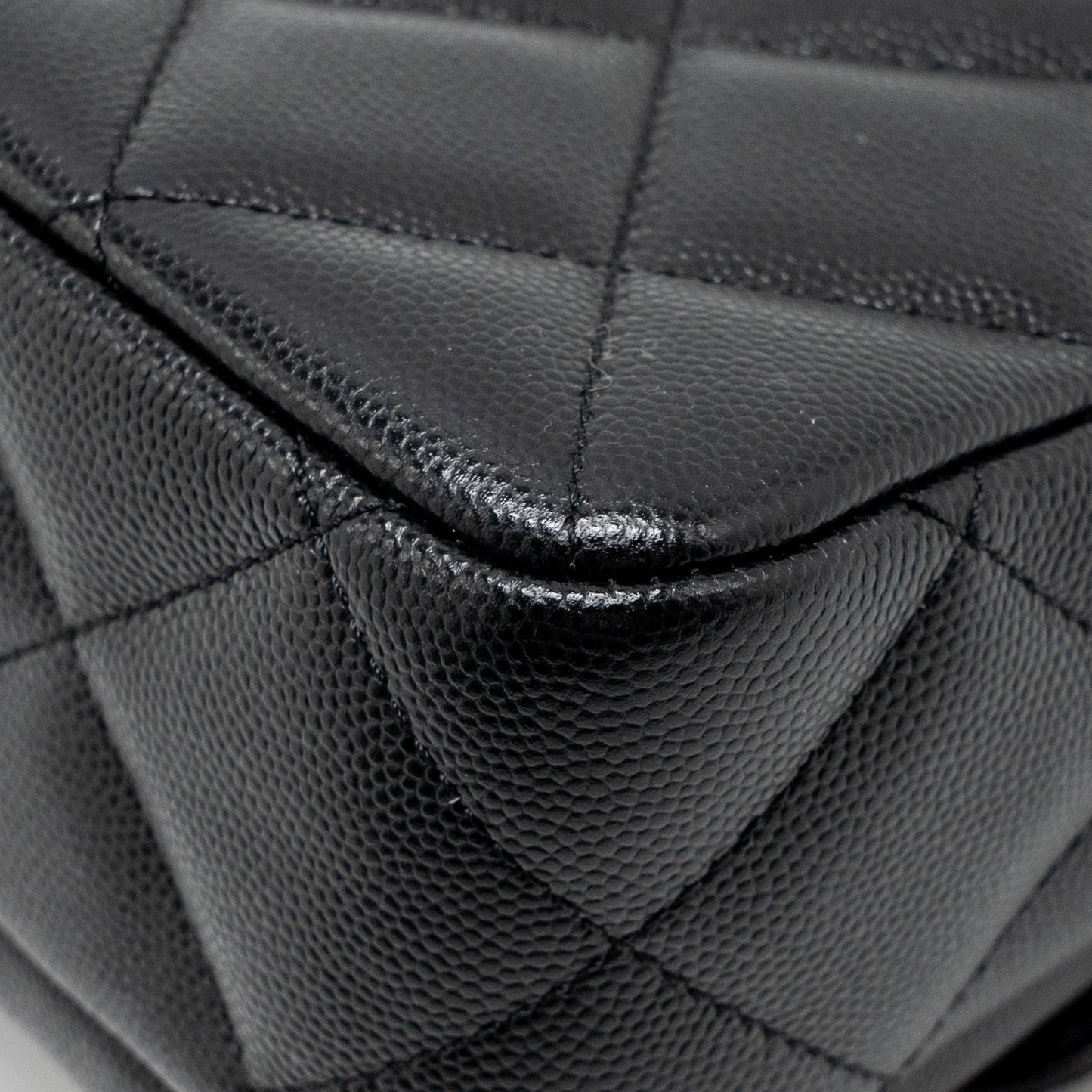 Chanel 24b Quilted Flap Bag Caviar Black GHW(microchip)