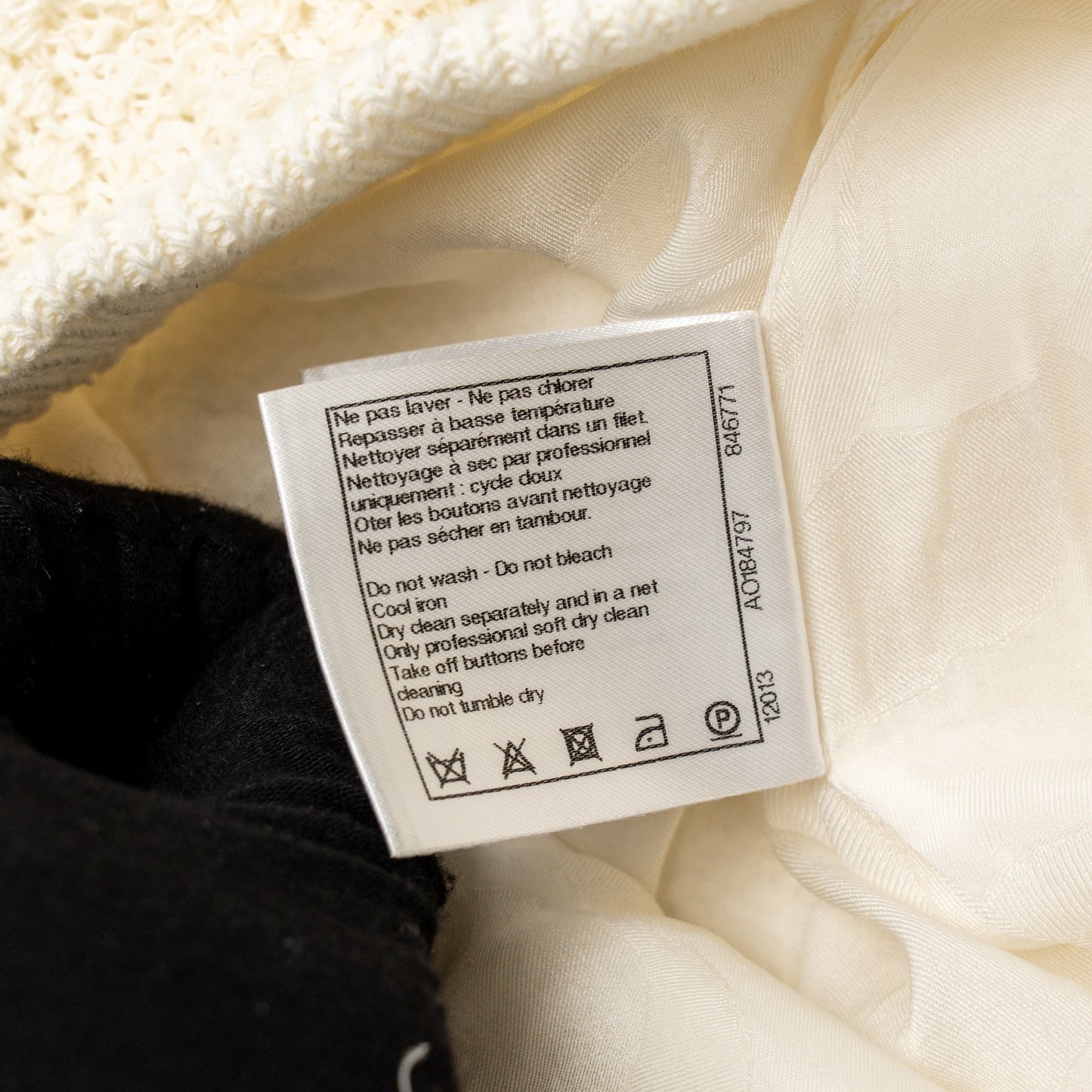 Chanel Size 36 21S No.5 Button Skirt Cotton/True Hemp/Polyamide Ecru LGHW