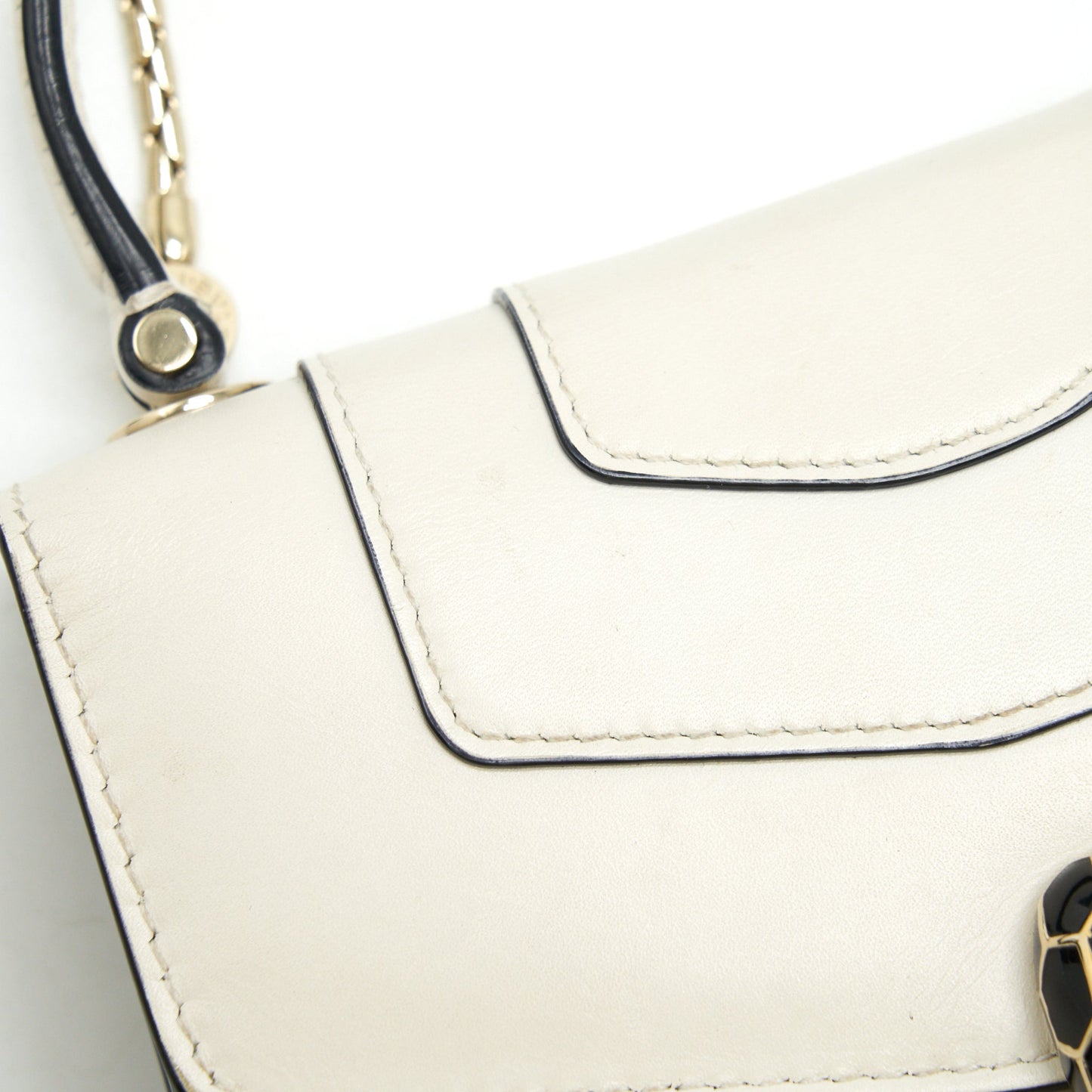 Bvlgari top handle Serpenti bag White