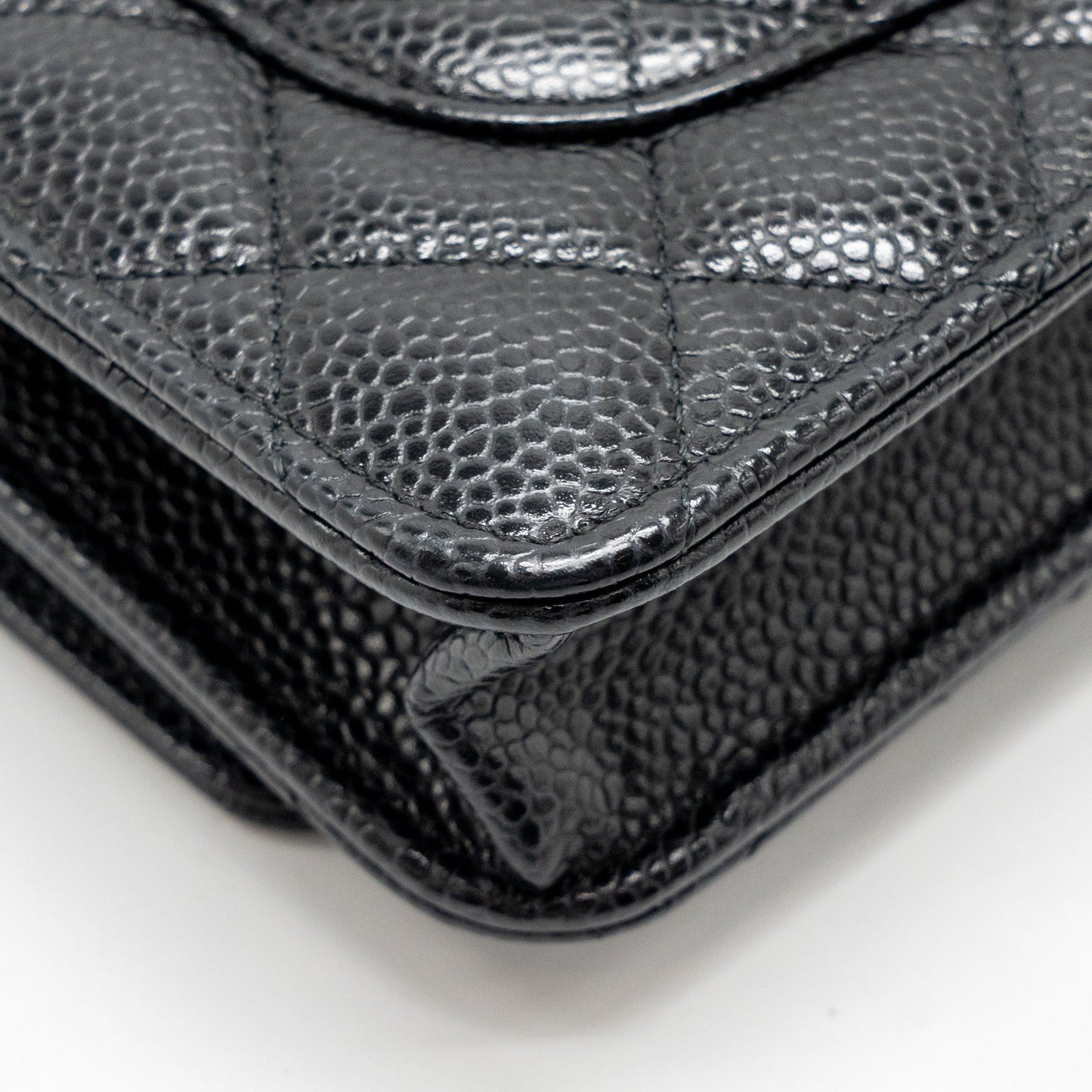 Chanel Classic Wallet On Chain Caviar Black GHW (Microchip)