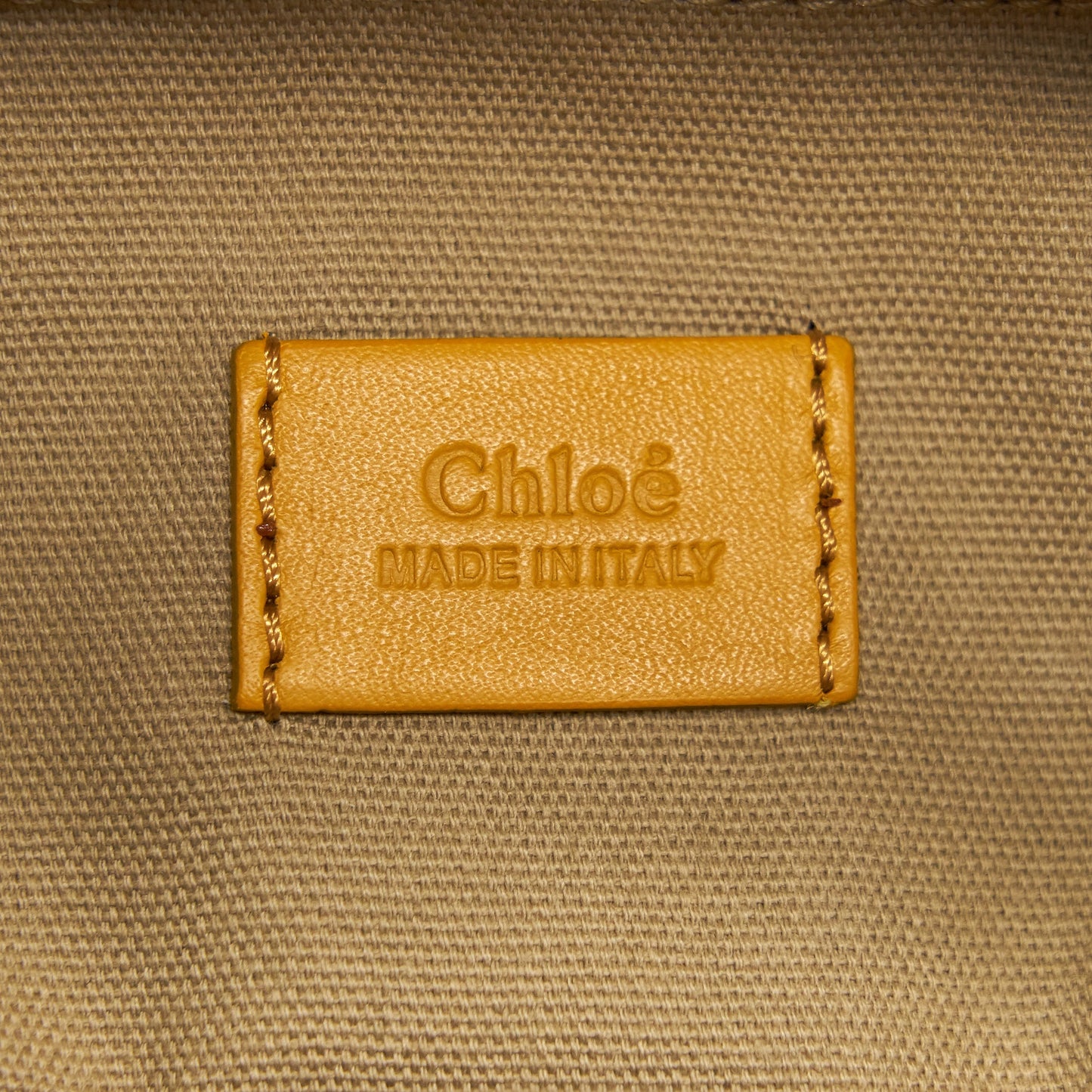 CHLOE Roy Mini Leather Bucket Bag Burning Camel