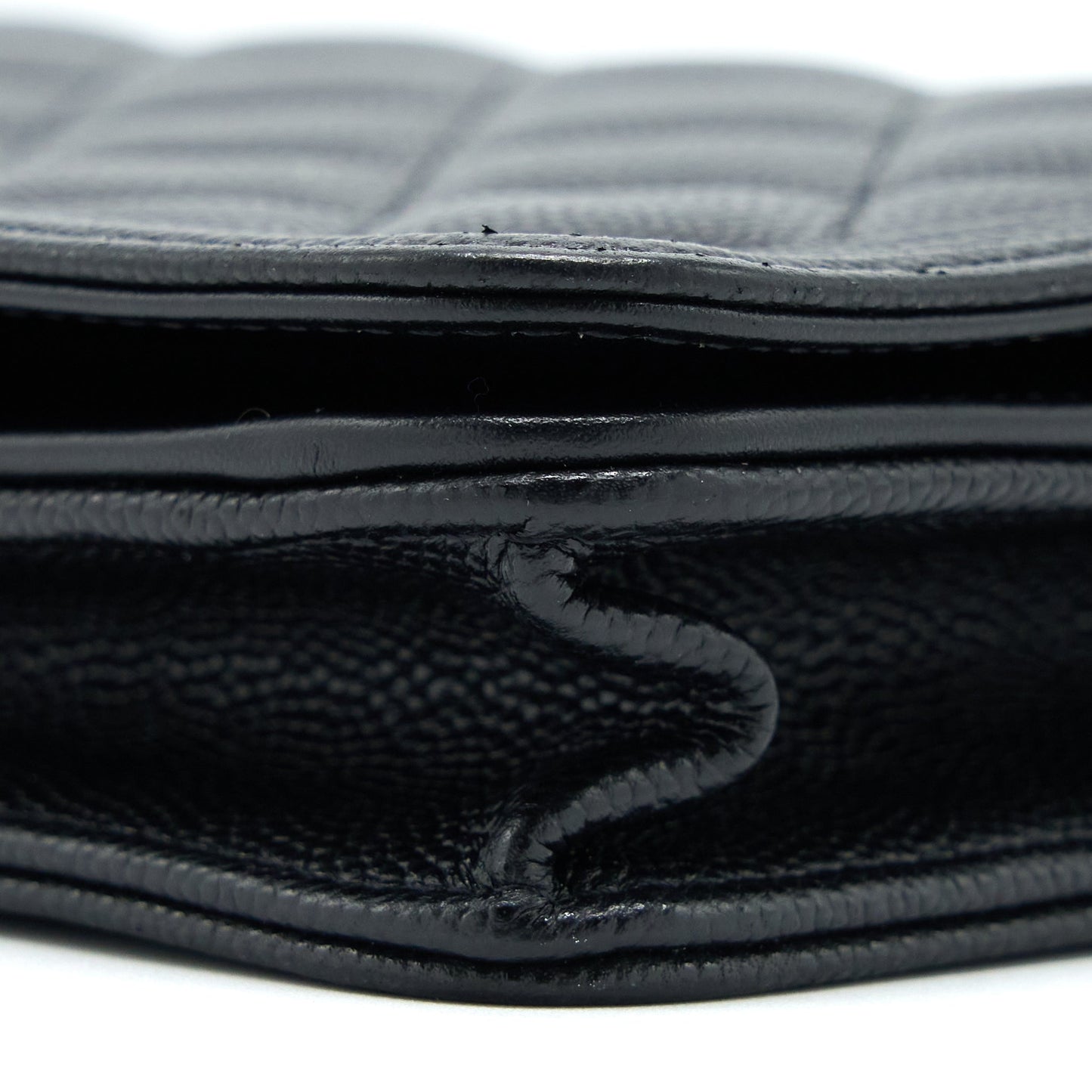 Chanel Boy Wallet on Chain Caviar Black GHW