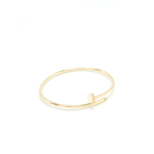 Cartier size16 Juste Un Clou Bracelet SM Yellow Gold With Diamonds