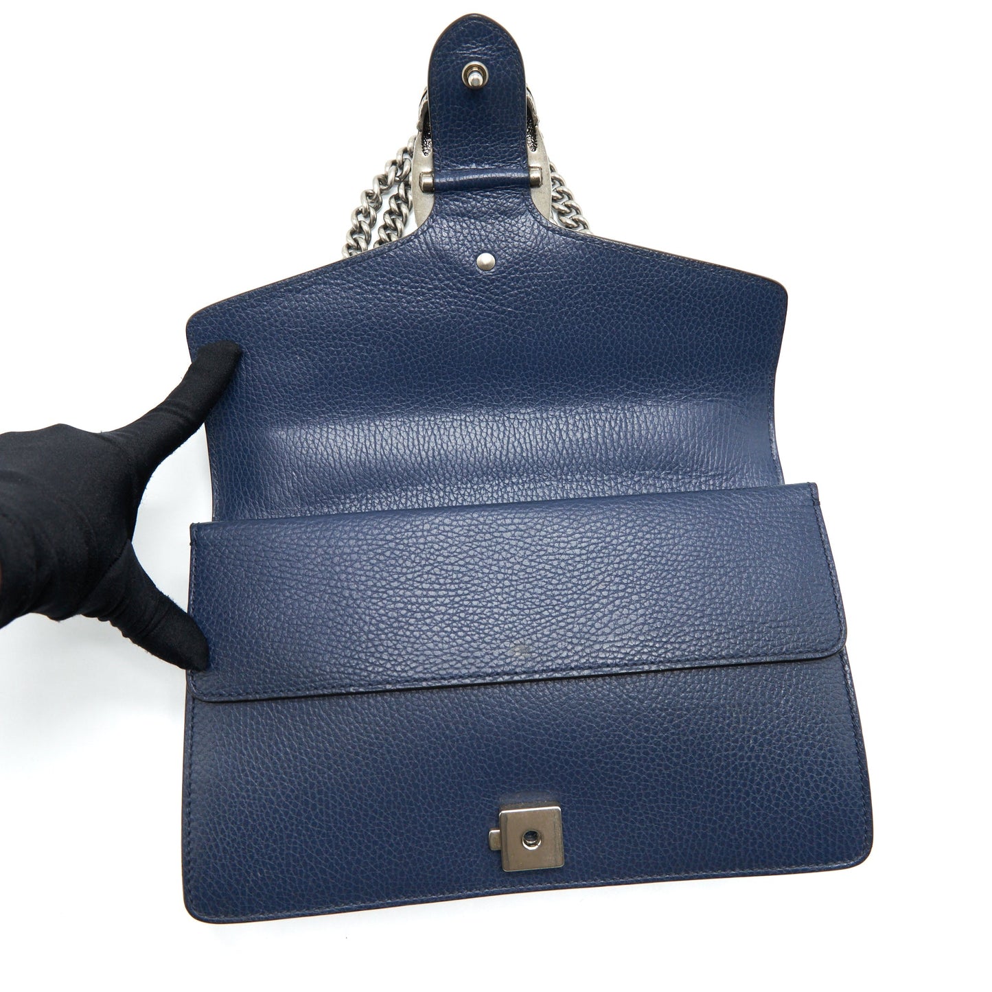 Gucci Small Dionysus Shoulder Bag Navy SHW