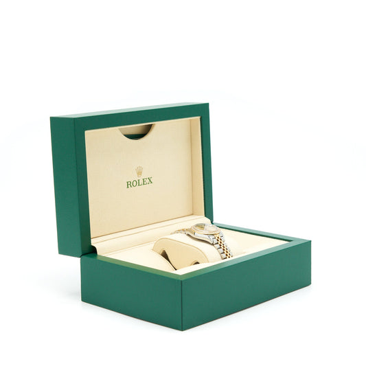 Rolex 28mm Lady Datejust Oyster Perpetual OysterSteel Yellow Gold Diamond Set Dial With Jubilee Bracelet Model: 279383RBR-0011