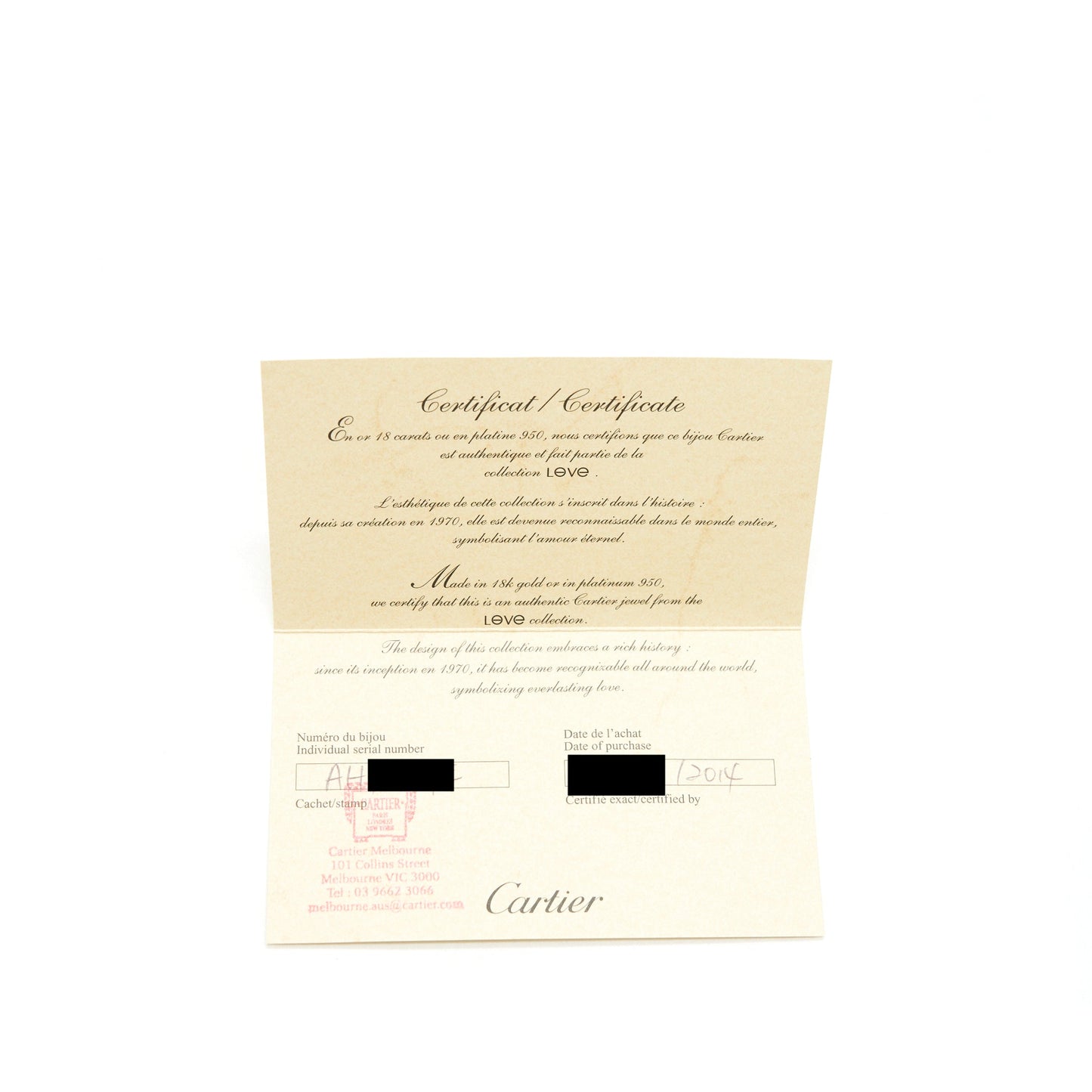 Cartier Baby Love Bracelet Yellow Gold