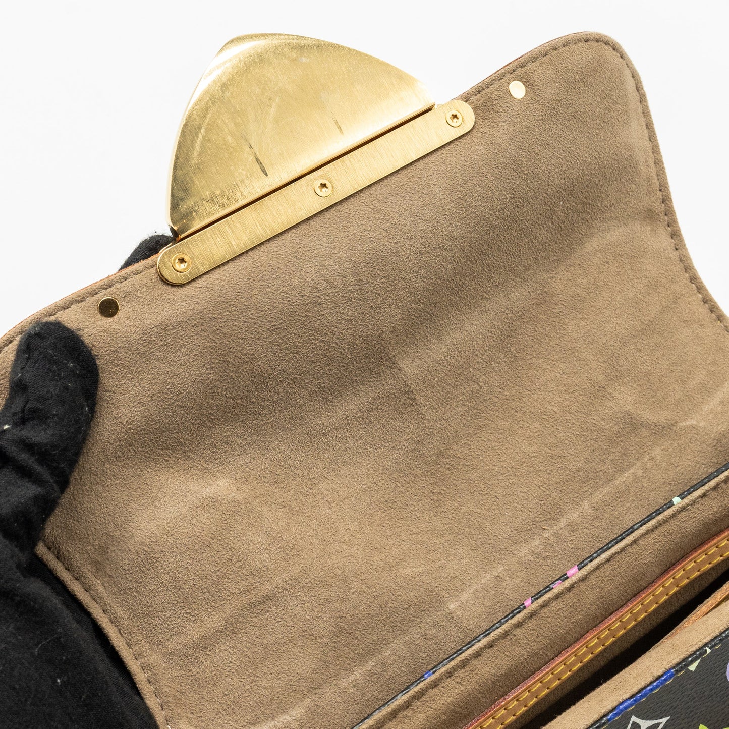 Louis Vuitton Vintage Shoulder Bag Black/Multicolour Monogram Canvas GHW