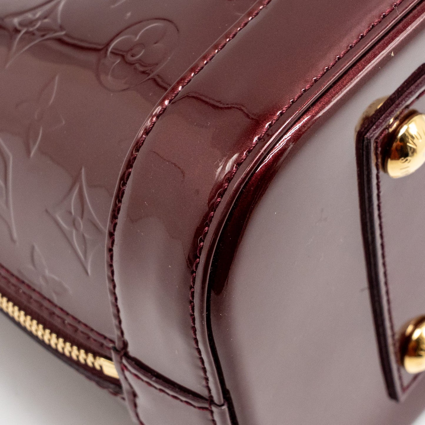 Louis Vuitton Alma PM Patent Leather Amarante GHW