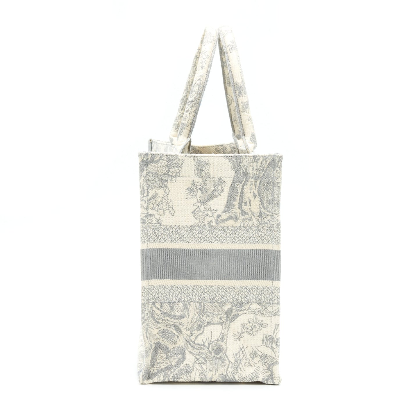 Luxury Dior Medium Luxury Dior Book Tote Grey Toile De Jouy Embroidery