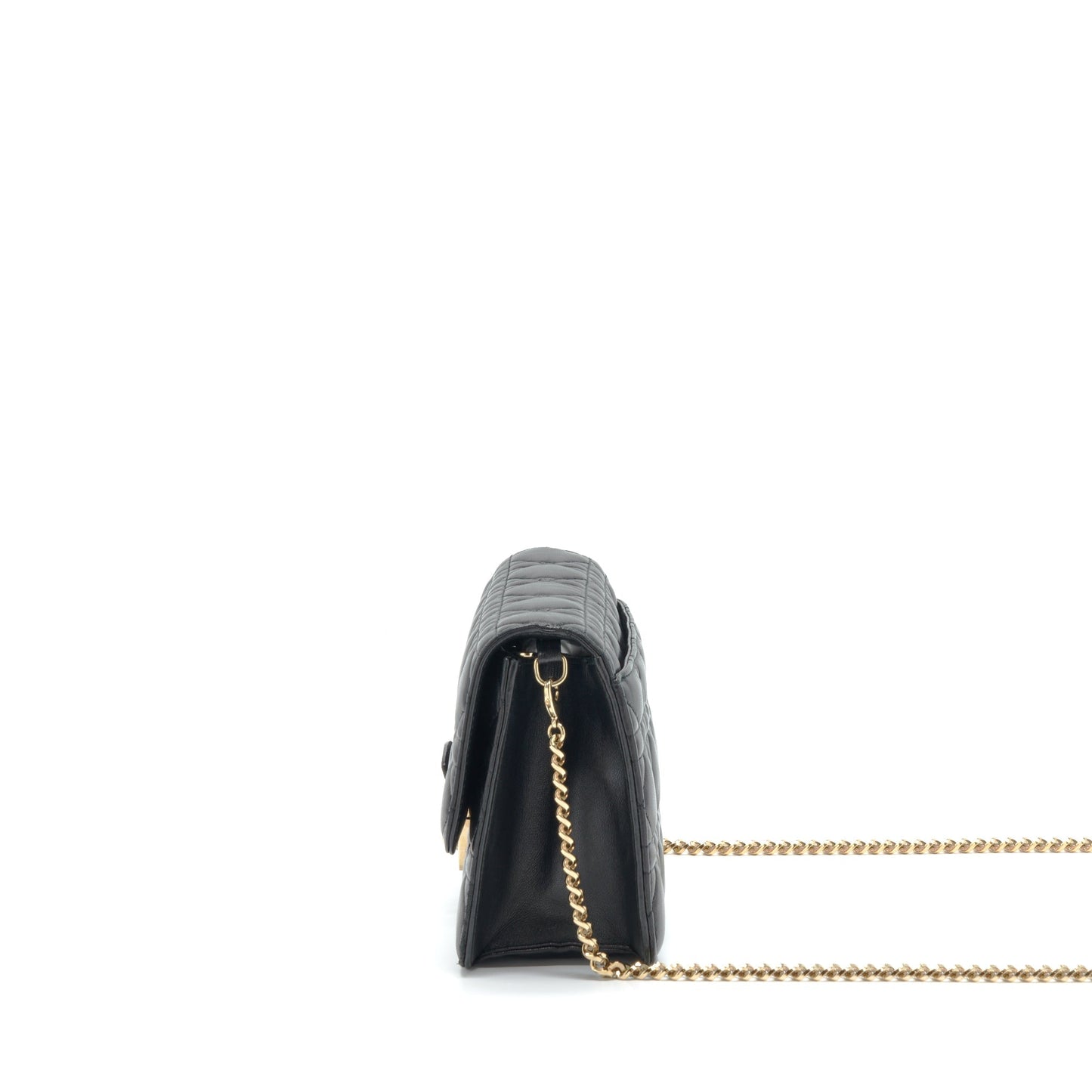 Luxury Dior Miss Luxury Dior Mini Crossbody Chain Bag Lambskin Black LGHW