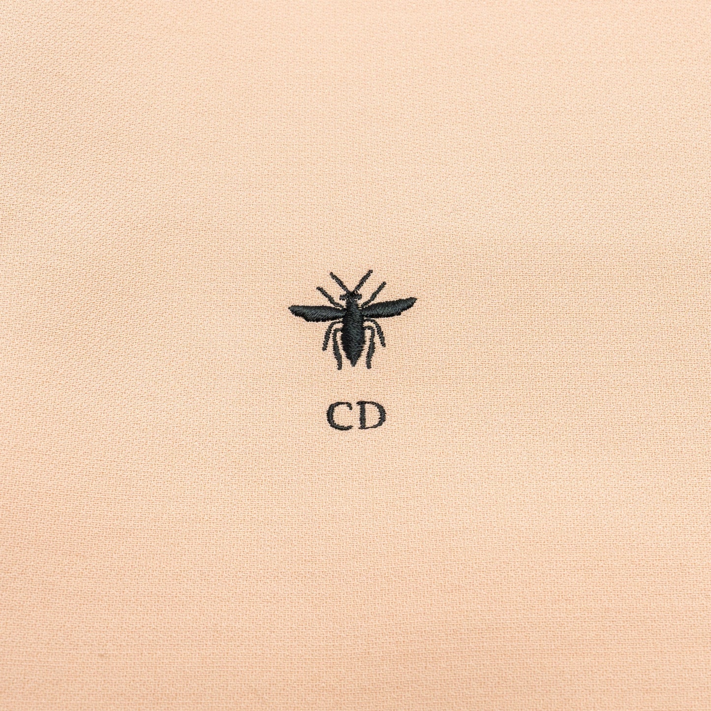 Luxury Dior Size 38 CD and Bee Classic Dress Wool/Silk Light Pink