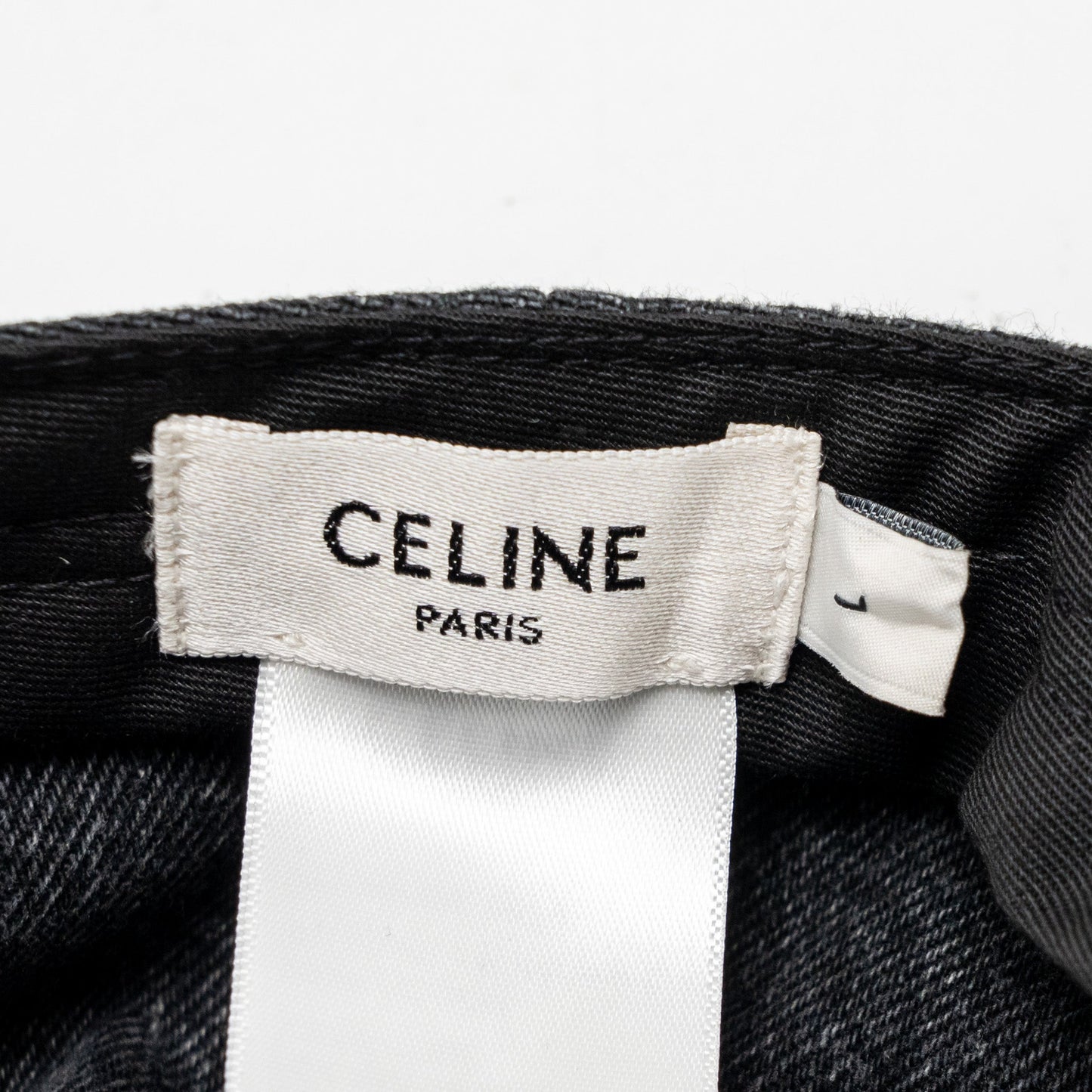 Celine size L initial baseball cap cotton grey