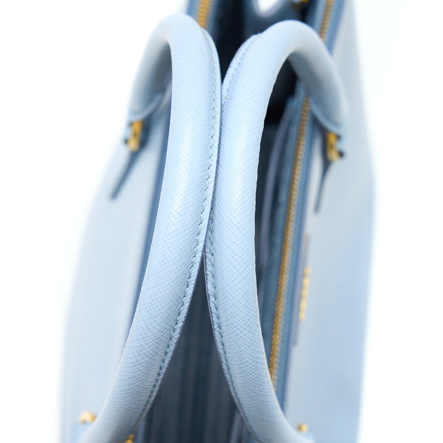 Prada Saffiano Tote Bag Light Blue GHW