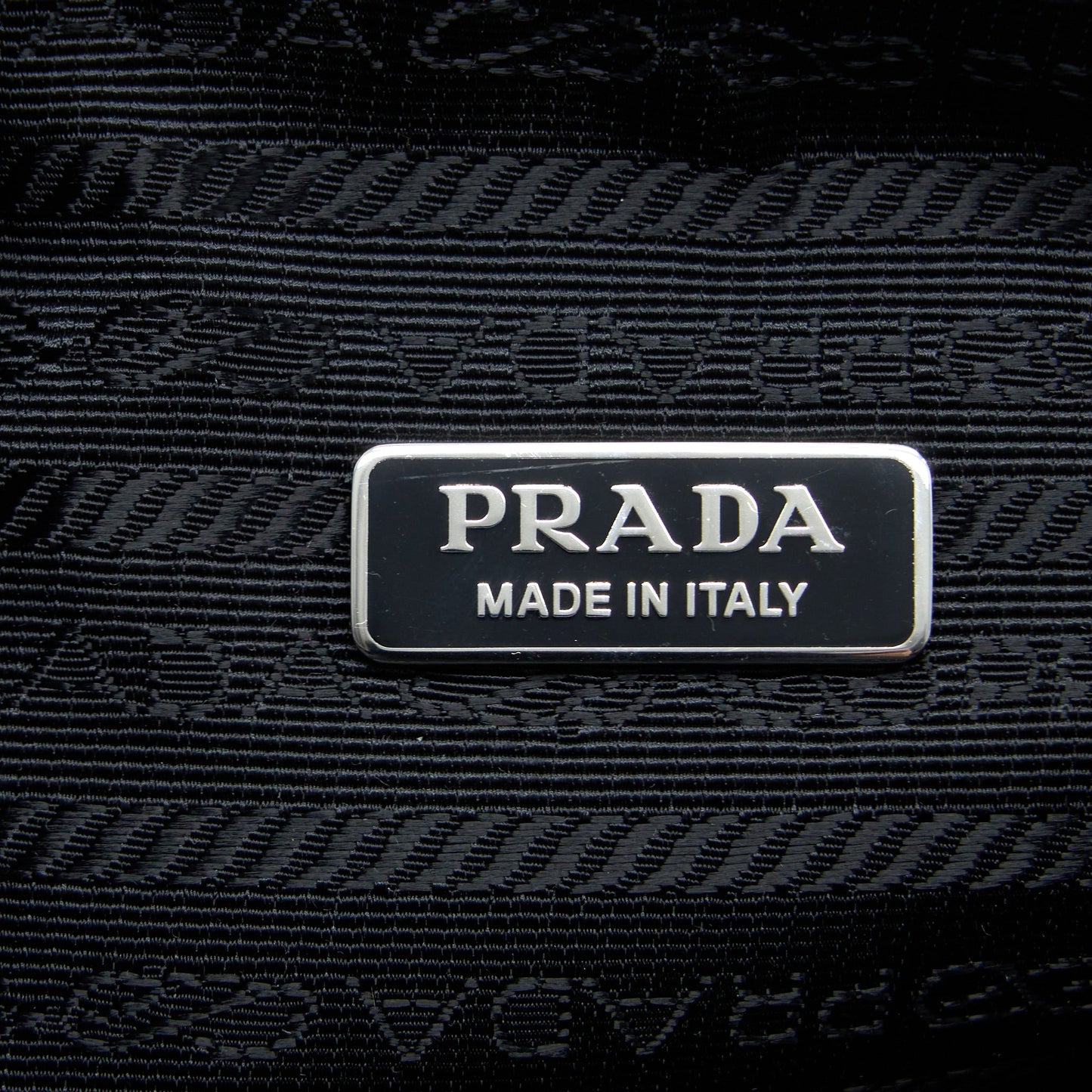 Prada Triangle Shoulder Bag Leather Black SHW