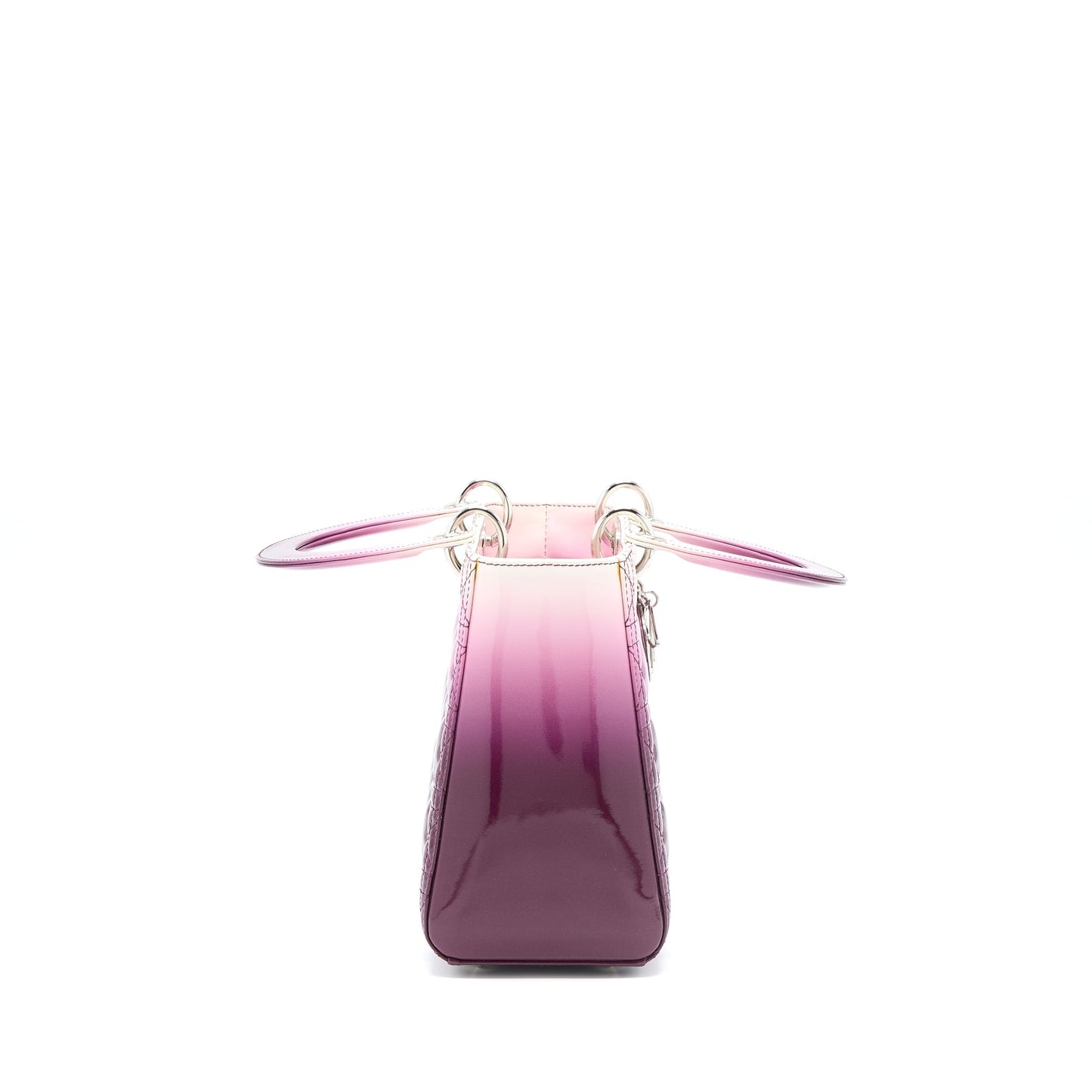 Luxury Dior Medium Lady Luxury Dior Patent White/Purple SHW