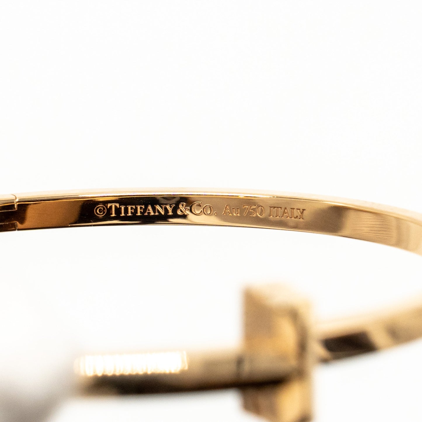 Tiffany Size Small Tiffany T T1 Narrow Hinged Bangle Rose Gold