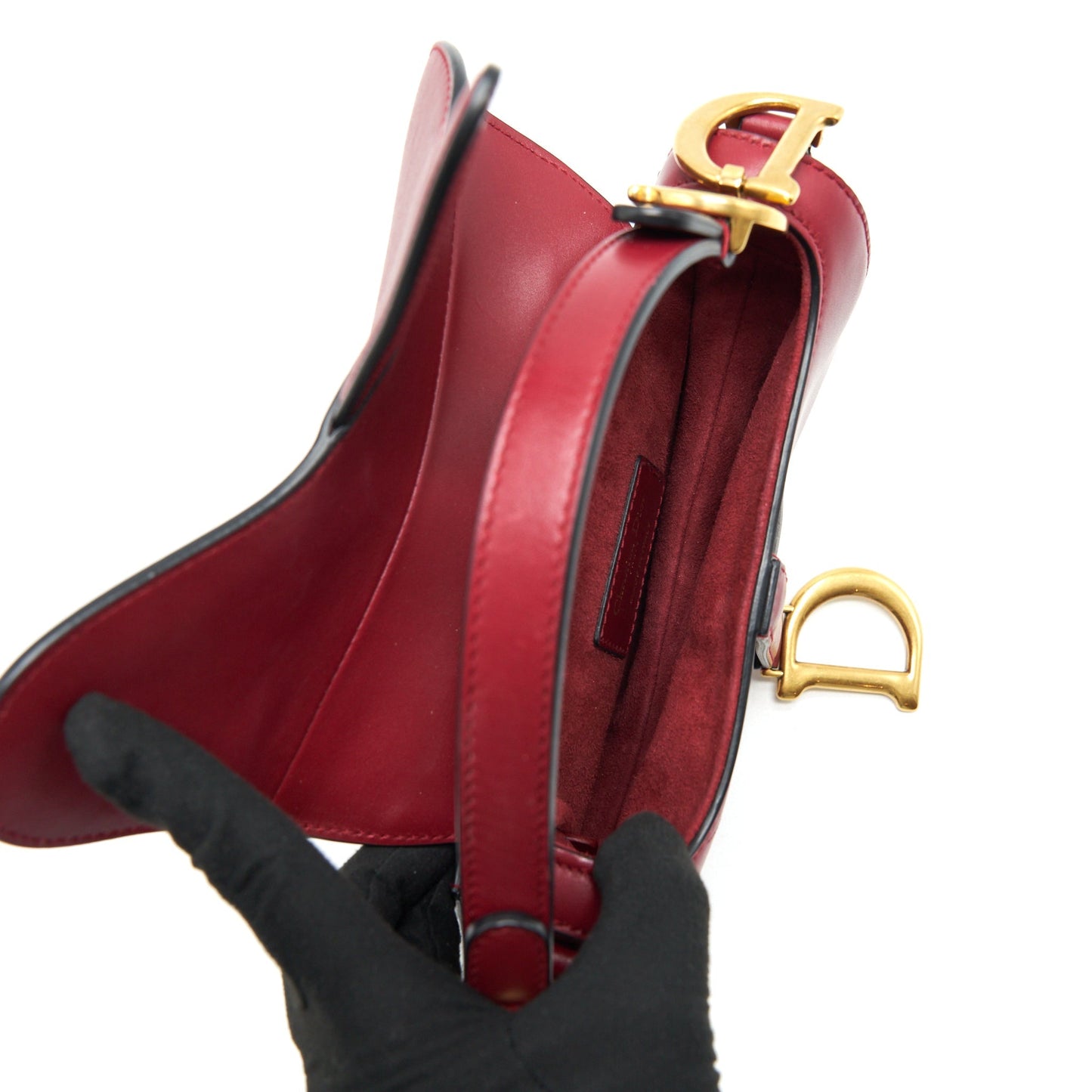 Luxury Dior Mini Luxury Dior Saddle Bag Red GHW