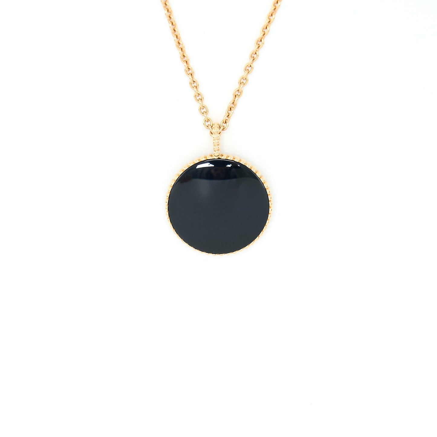Luxury Dior Large Rose Des Vents Medallion Rose Gold With Diamond And Onyx