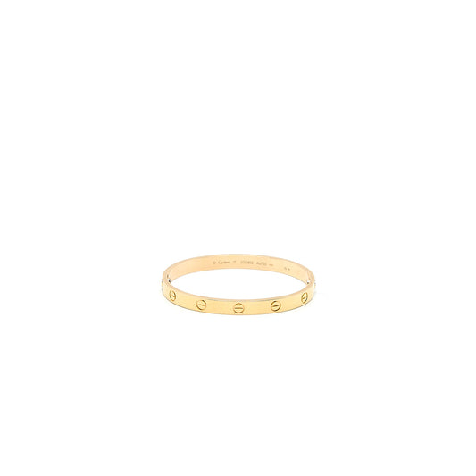 Cartier Size 17 Love Bracelet Yellow Gold