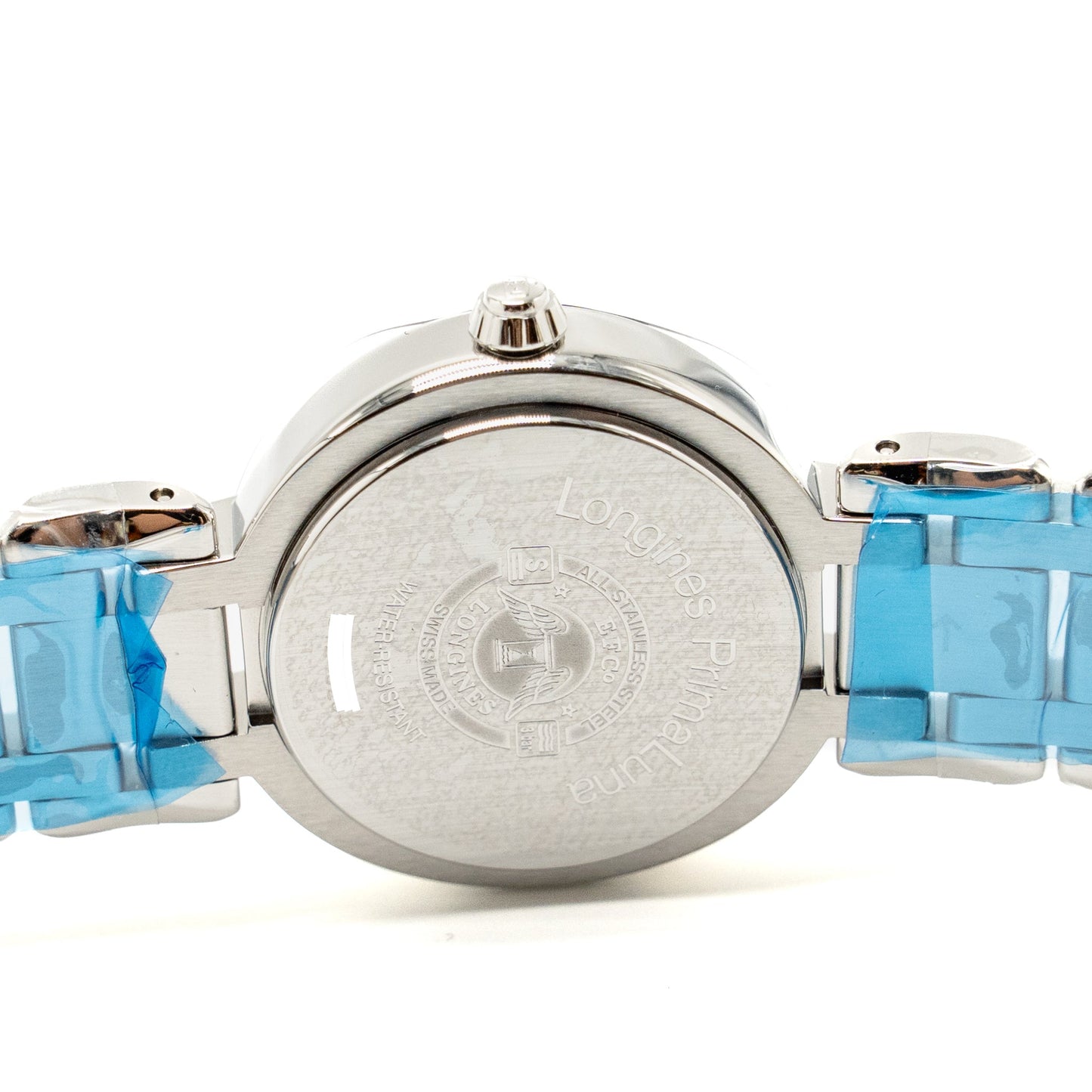 LONGINES 26.5 mm PrimaLuna Ladies Watch Automatic, Stainless Steel, Mother-of-pearl, Diamonds Model: L8.111.4.87.6