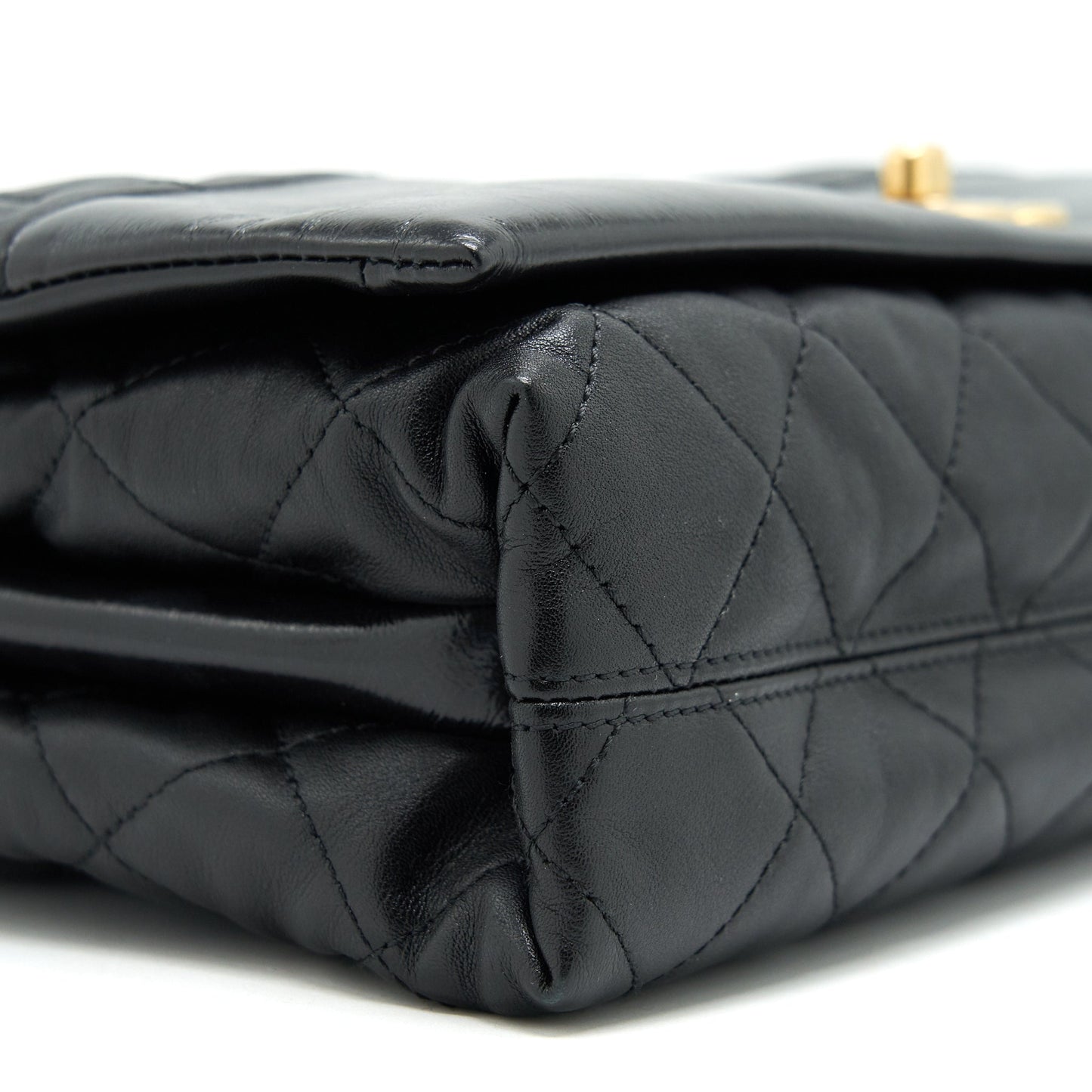 Chanel Large Single Flap Bag Calfskin Black GHW
