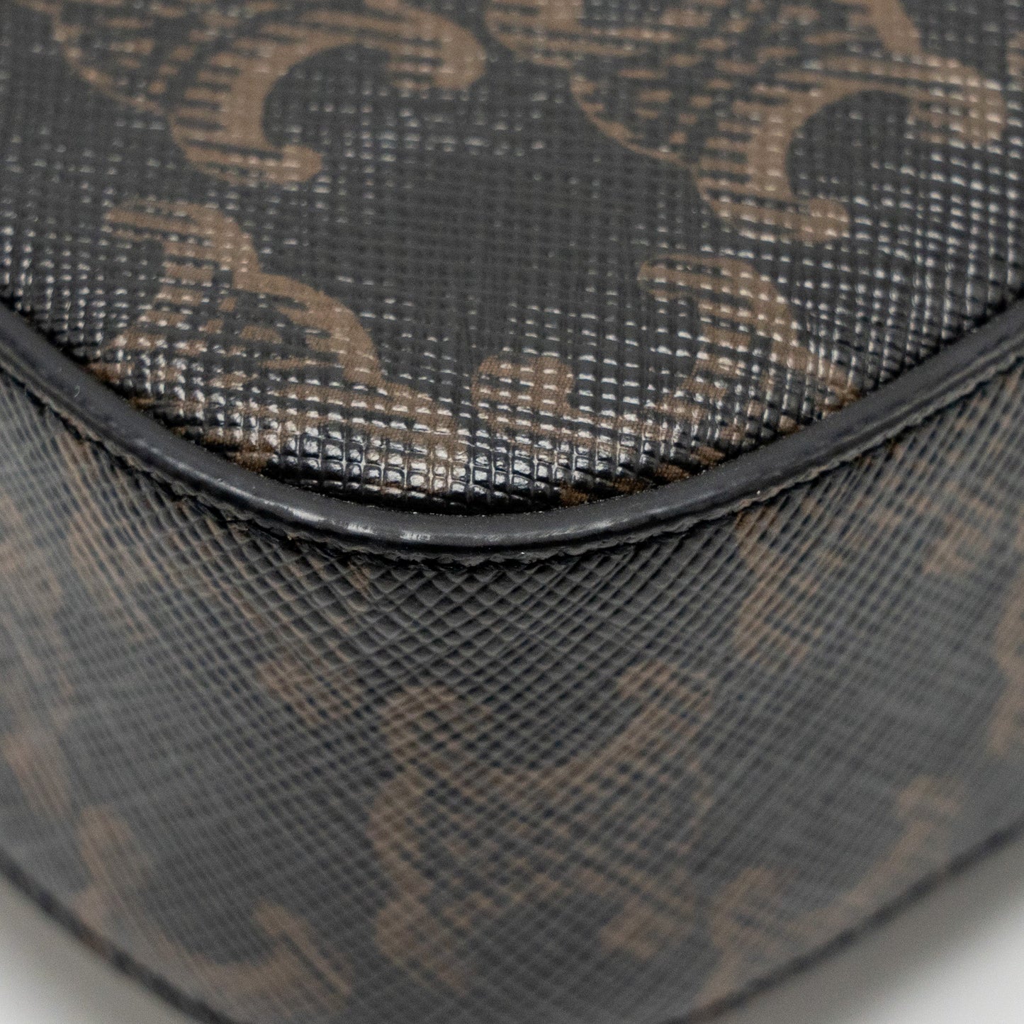 Celine Mini Claud bag triomphe canvas / calfskin tan GHW