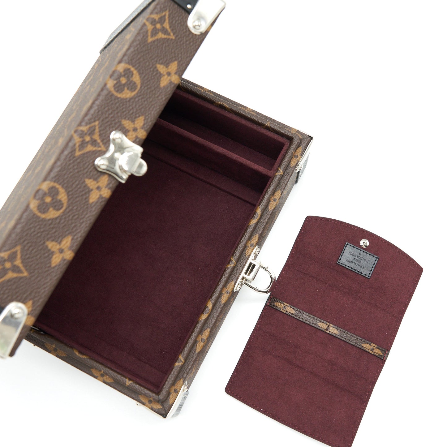 Louis Vuitton cufflinks Trunk box monogram canvas