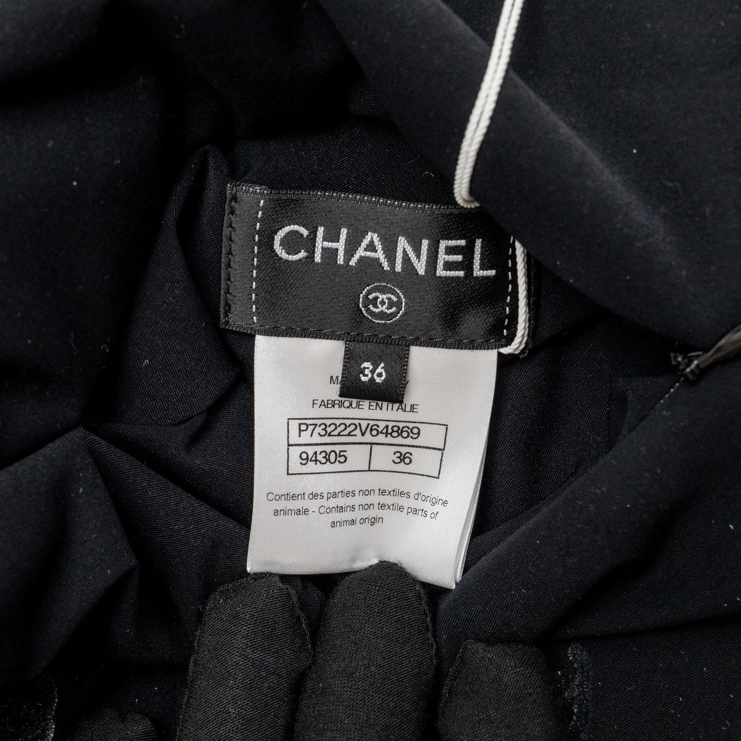 Chanel Size 36 CC Logo Blouson Jacket Polyamide/Elastane Black