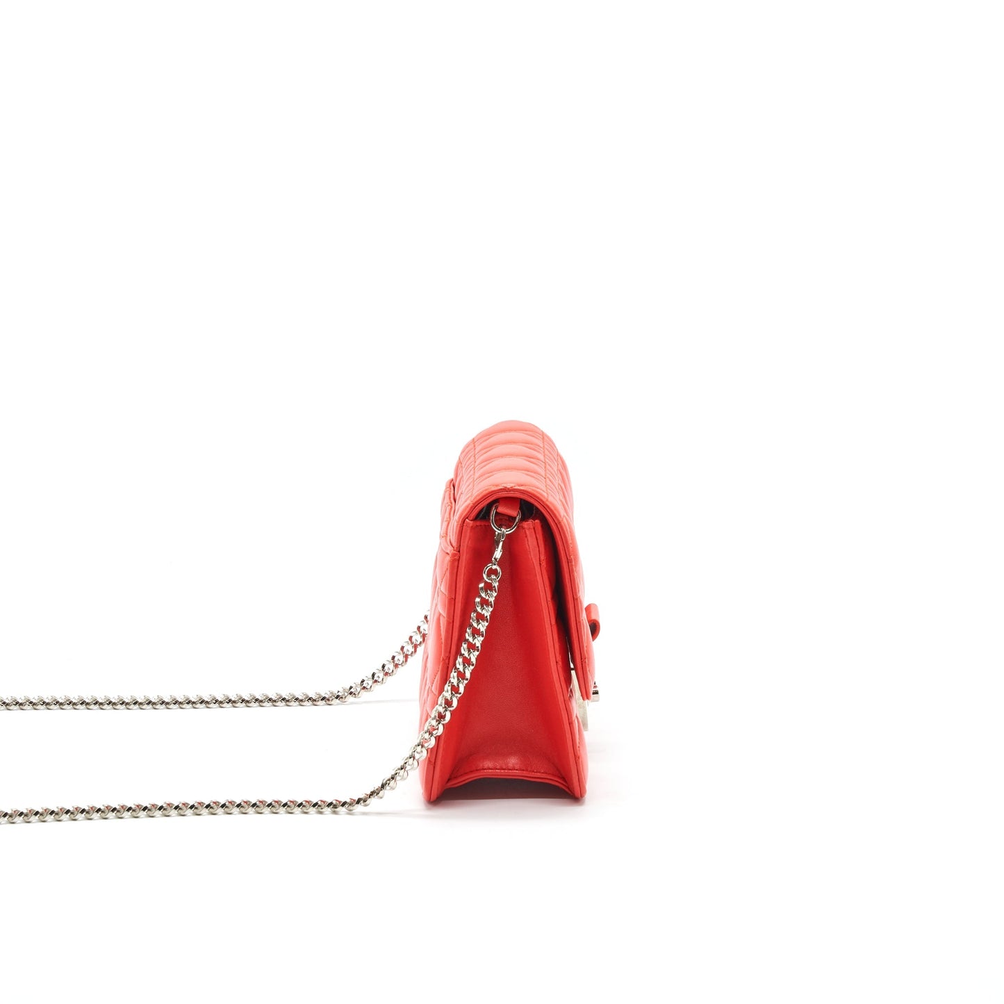 Luxury Dior Miss Luxury Dior Pouch with Chain Poppy Orange