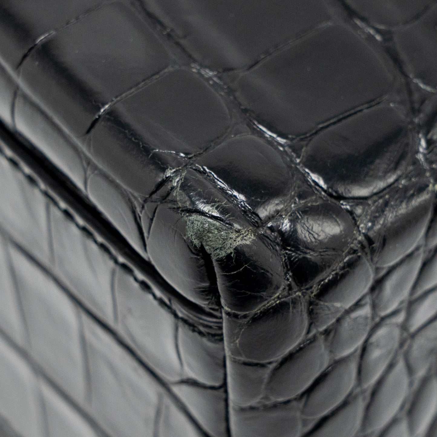 Balenciaga Shopping Tote Bag XXS Croc Embossed Calfskin Black SHW