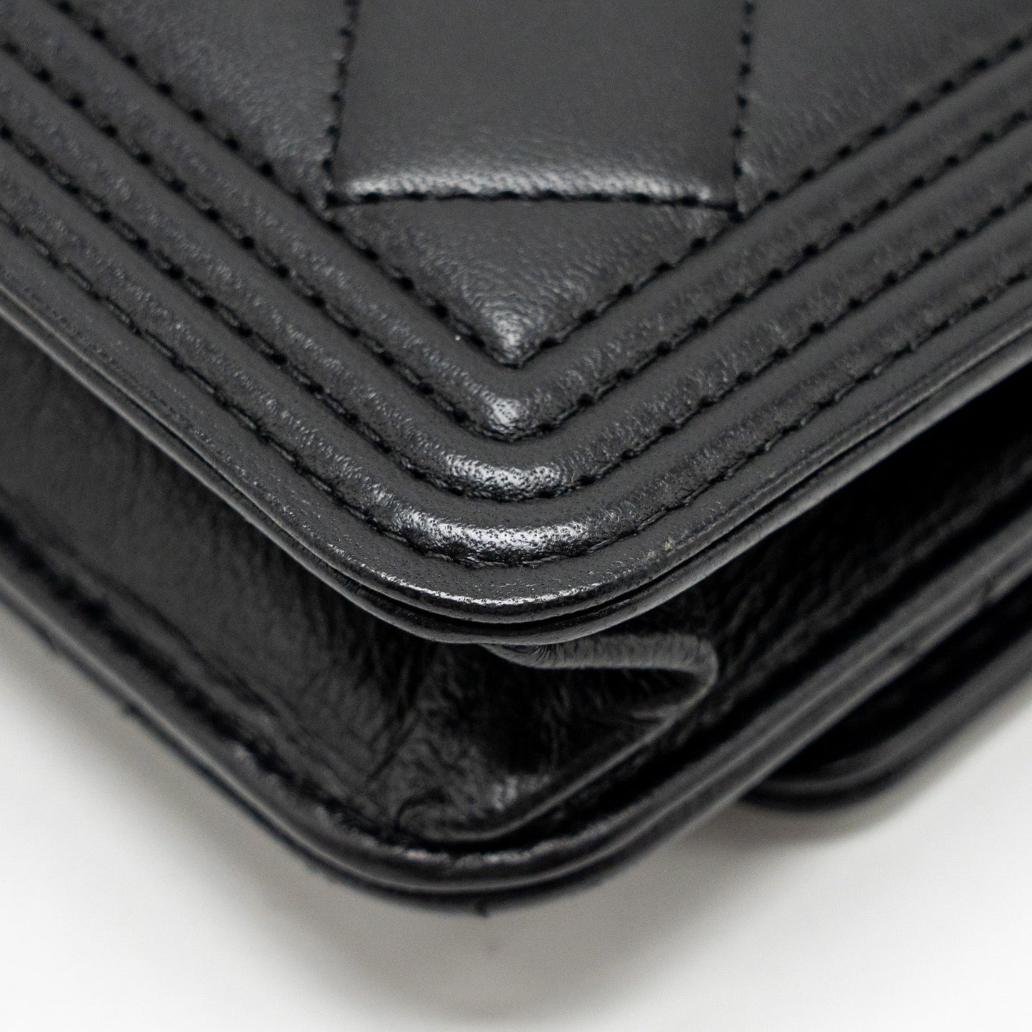 Chanel Boy Wallet on Chain Lambskin Black GHW