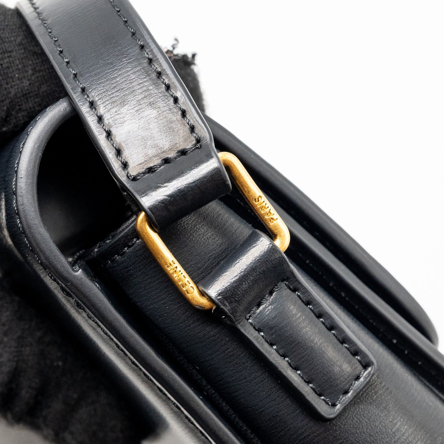 Celine Teen Triomphe Bag Calfskin Black GHW