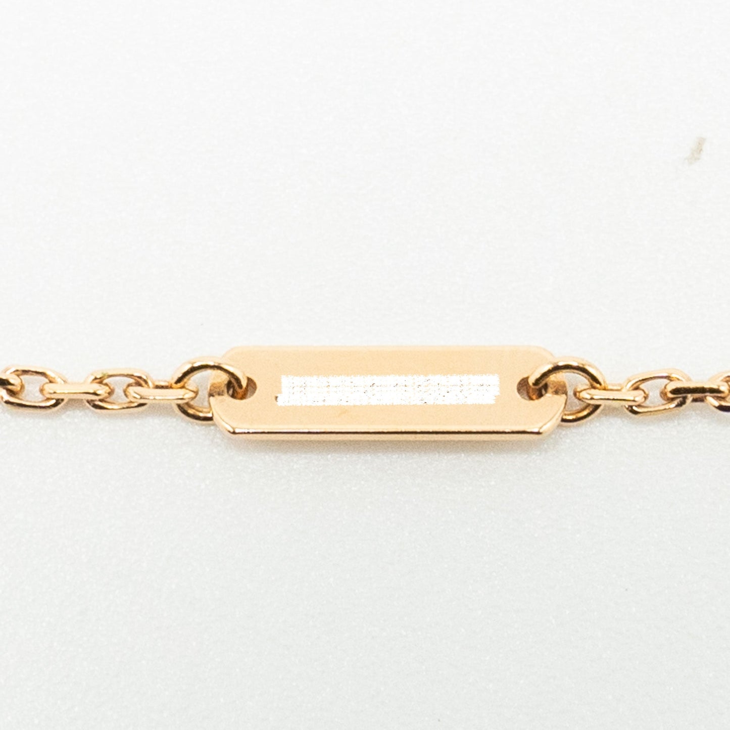 Van Cleef and Arpels 2021 holiday limited vintage Alhambra pendant, rose gold/diamond/rhodonite