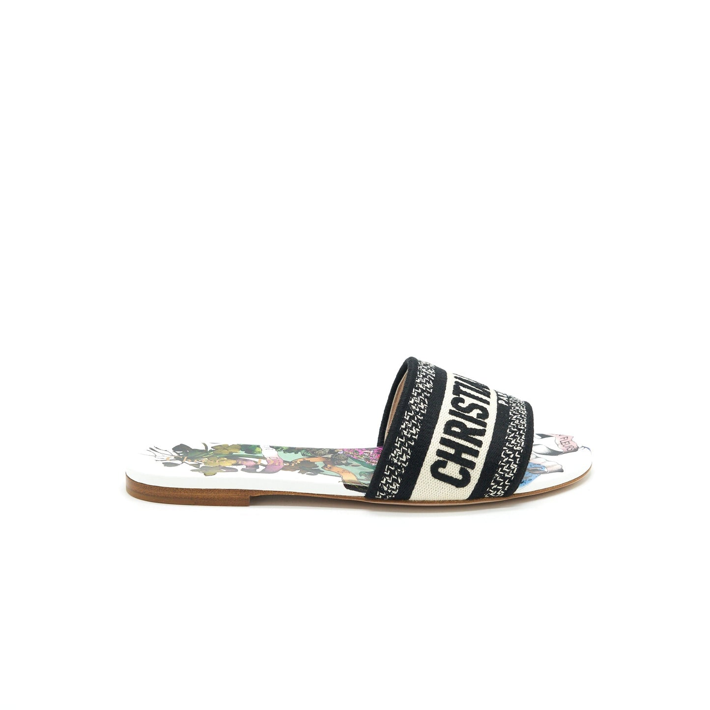 Luxury Dior Size 36.5 Dway Slide Multicolour