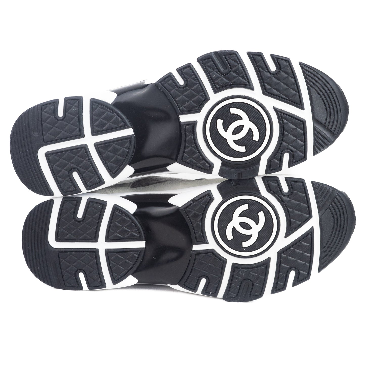 Chanel CC Sneakers in Fabric & Suede Calfskin