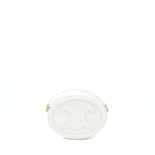 Celine Oval Bag Cuir Triumphed Calfskin White GHW