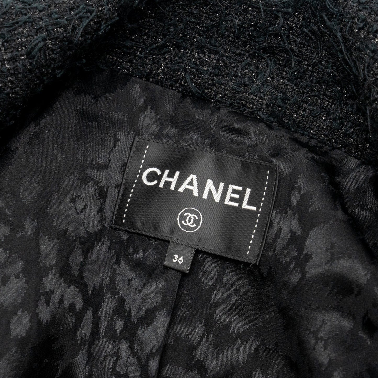 Chanel Size 36 31 Rue Cambon Double Breasted Coat Cotton/Polyester Black