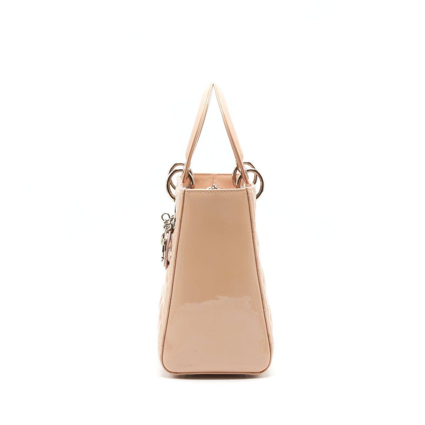 Luxury Dior Medium Lady Luxury Dior Bag Patent Light Pink SHW