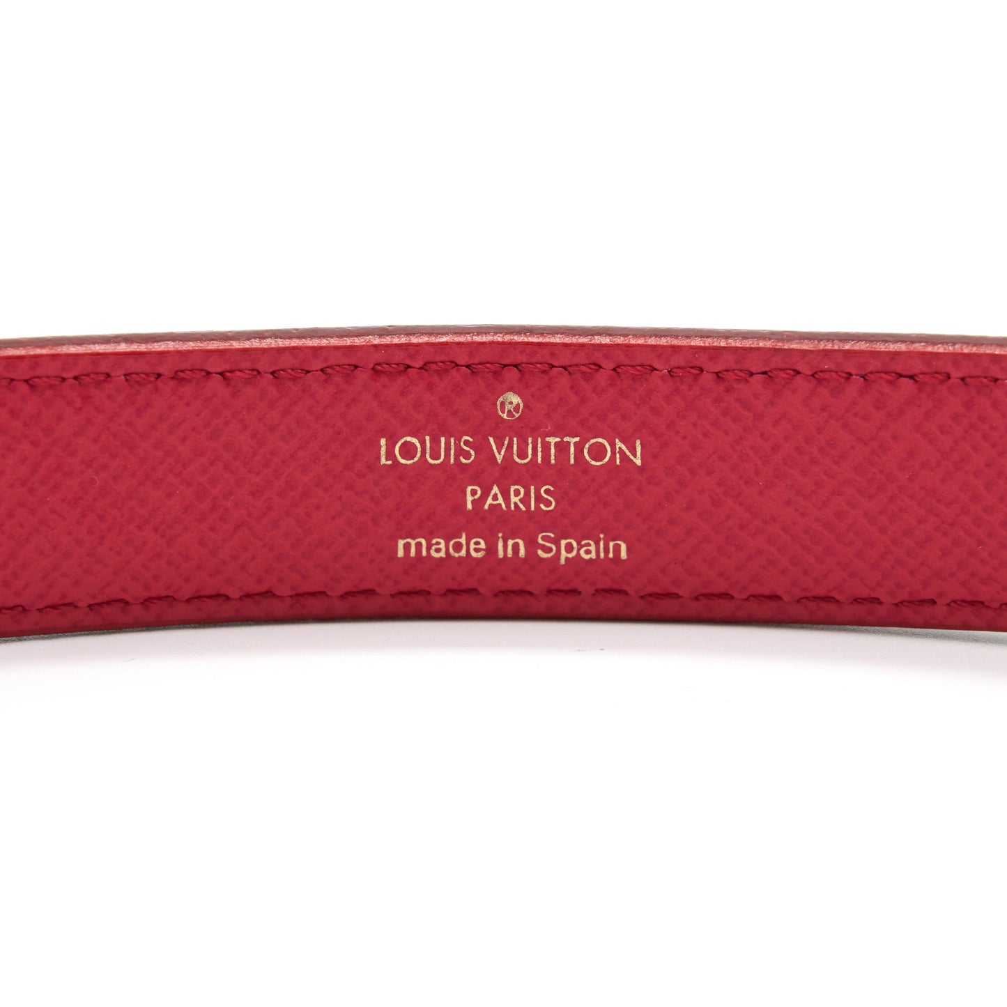Louis Vuitton Size 80 White Monogram Multicolour Belt Gold Buckle