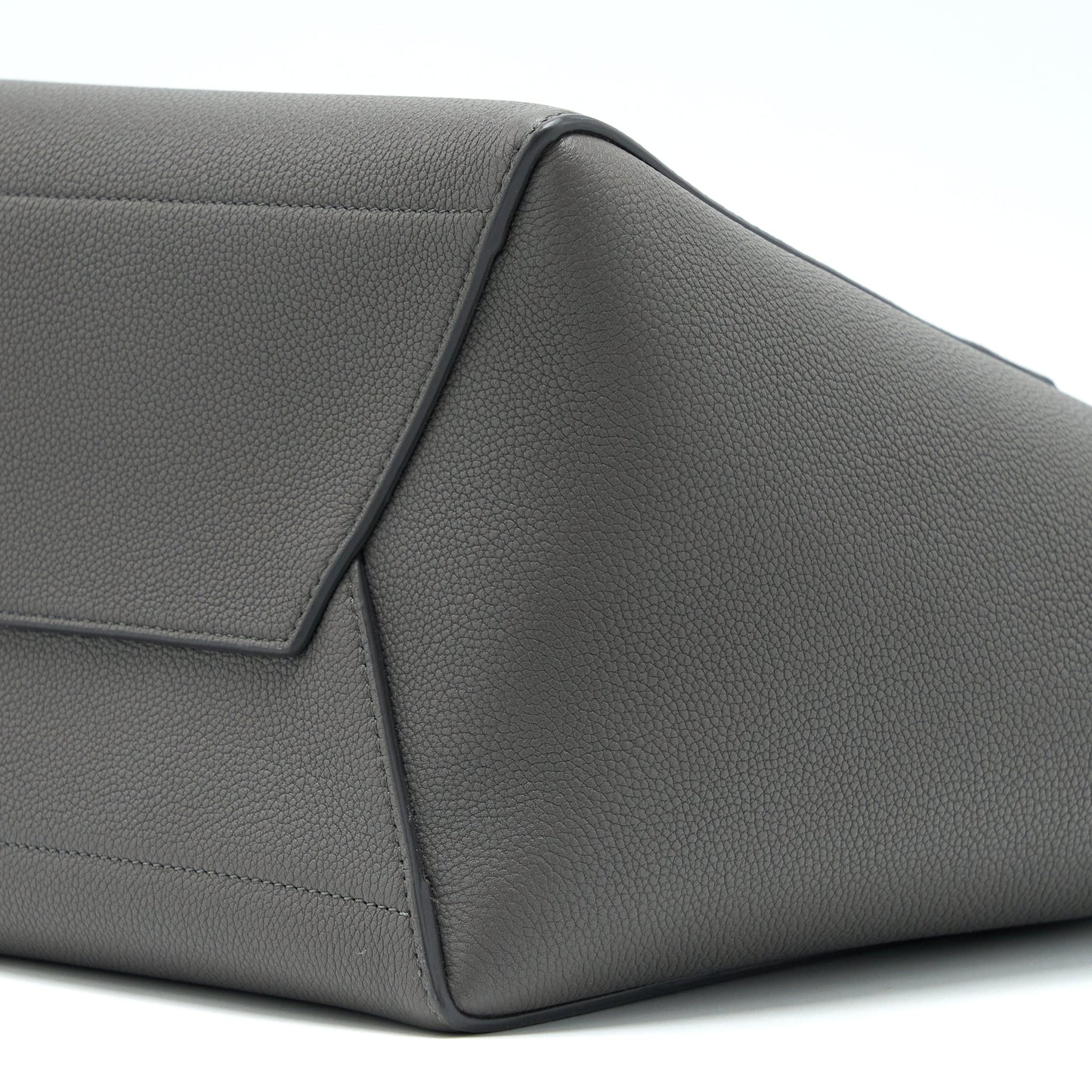 Celine Sangle Bucket Bag Grained Calfskin Grey GHW